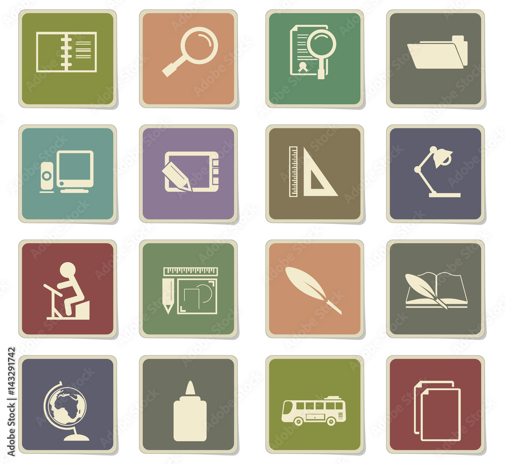 school icon set school icon set