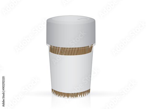 transparent glass bottle for your design and logo EPS10 Vector Mock up