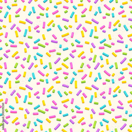 Seamless pattern with many decorative sprinkles