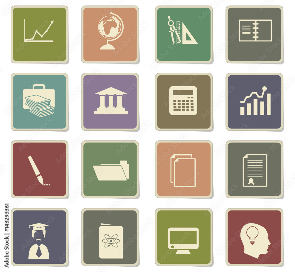 university icon set university icon set