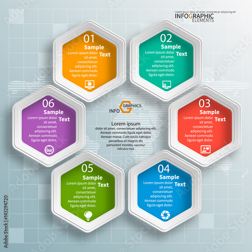 Abstract 3D Paper Infographics