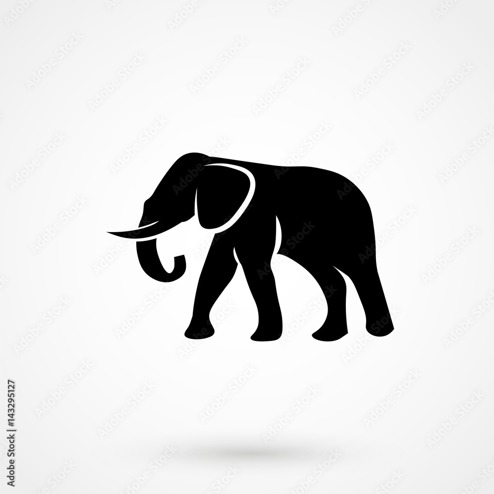 Simple icon elephant. Simple icon elephant.