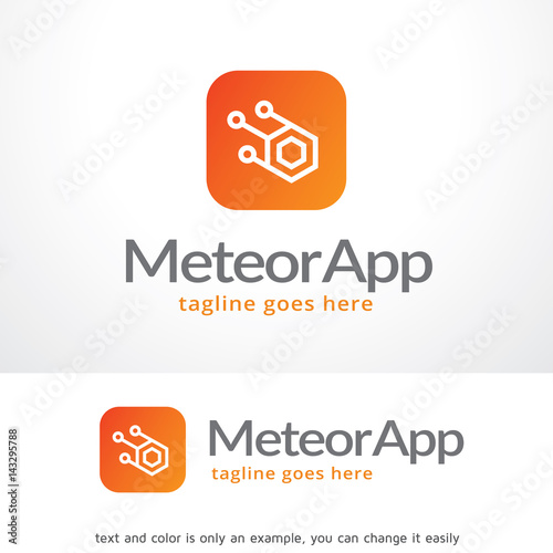 Meteor App Logo Template Design Vector, Emblem, Design Concept, Creative Symbol, Icon