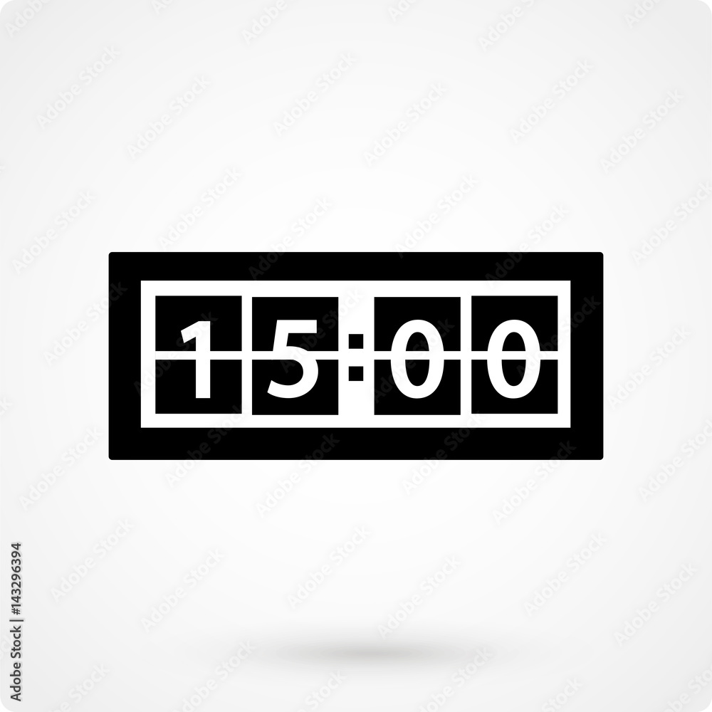 Digital alarm clock vector icon. Digital alarm clock vector icon.