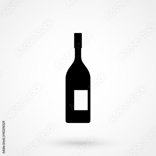 bottle of wine icon. vector illustration