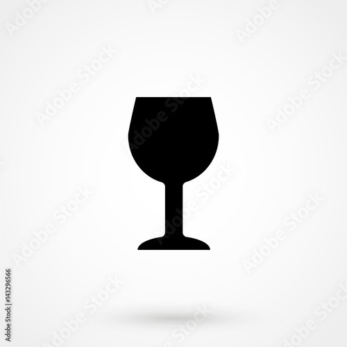 The wineglass icon. Goblet symbol. Flat Vector illustration