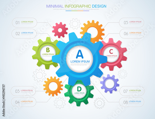 Infographic Elements with business icon on full color background  process or steps and options workflow diagrams,vector design element eps10 illustration