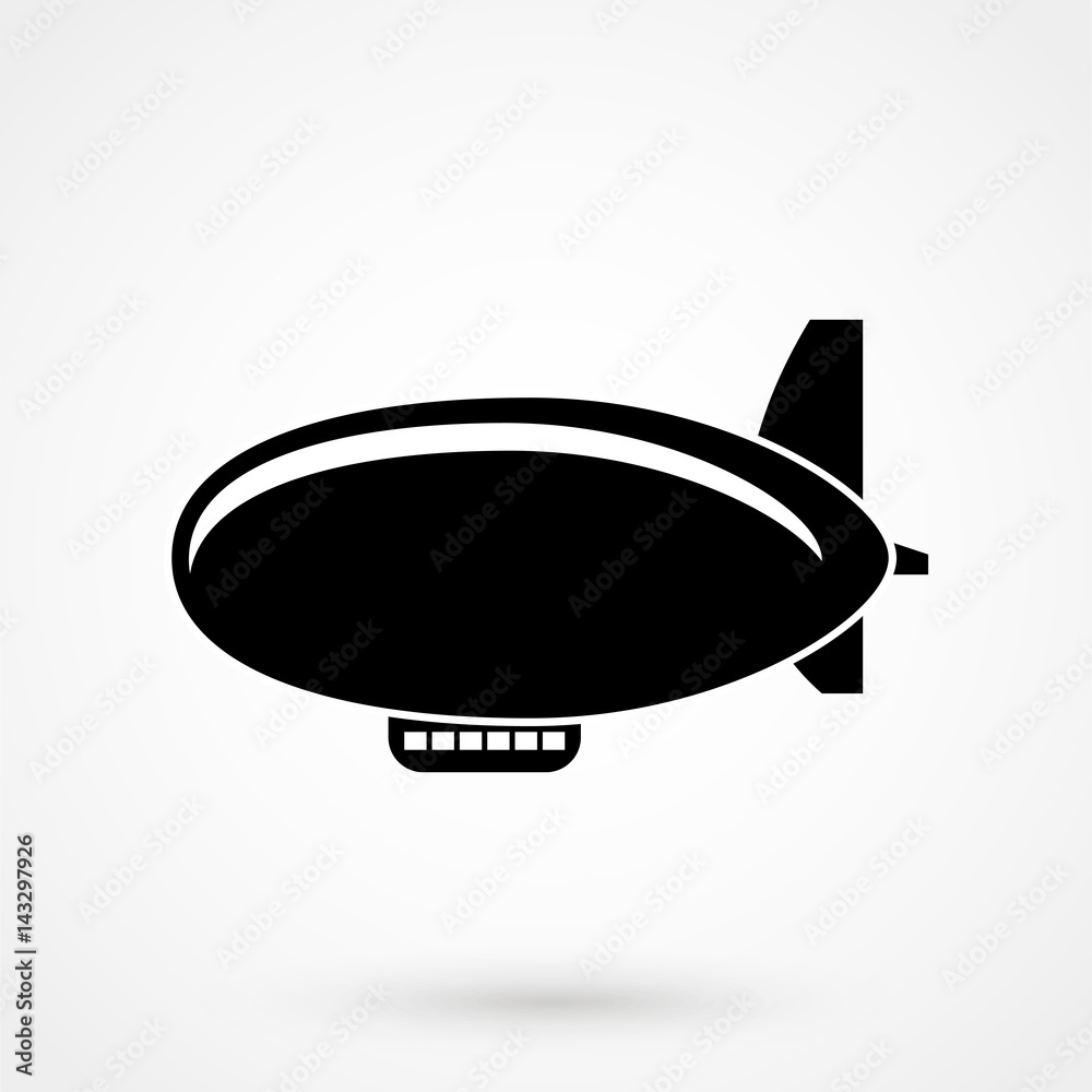 airship zeppelin vector icon airship zeppelin vector icon