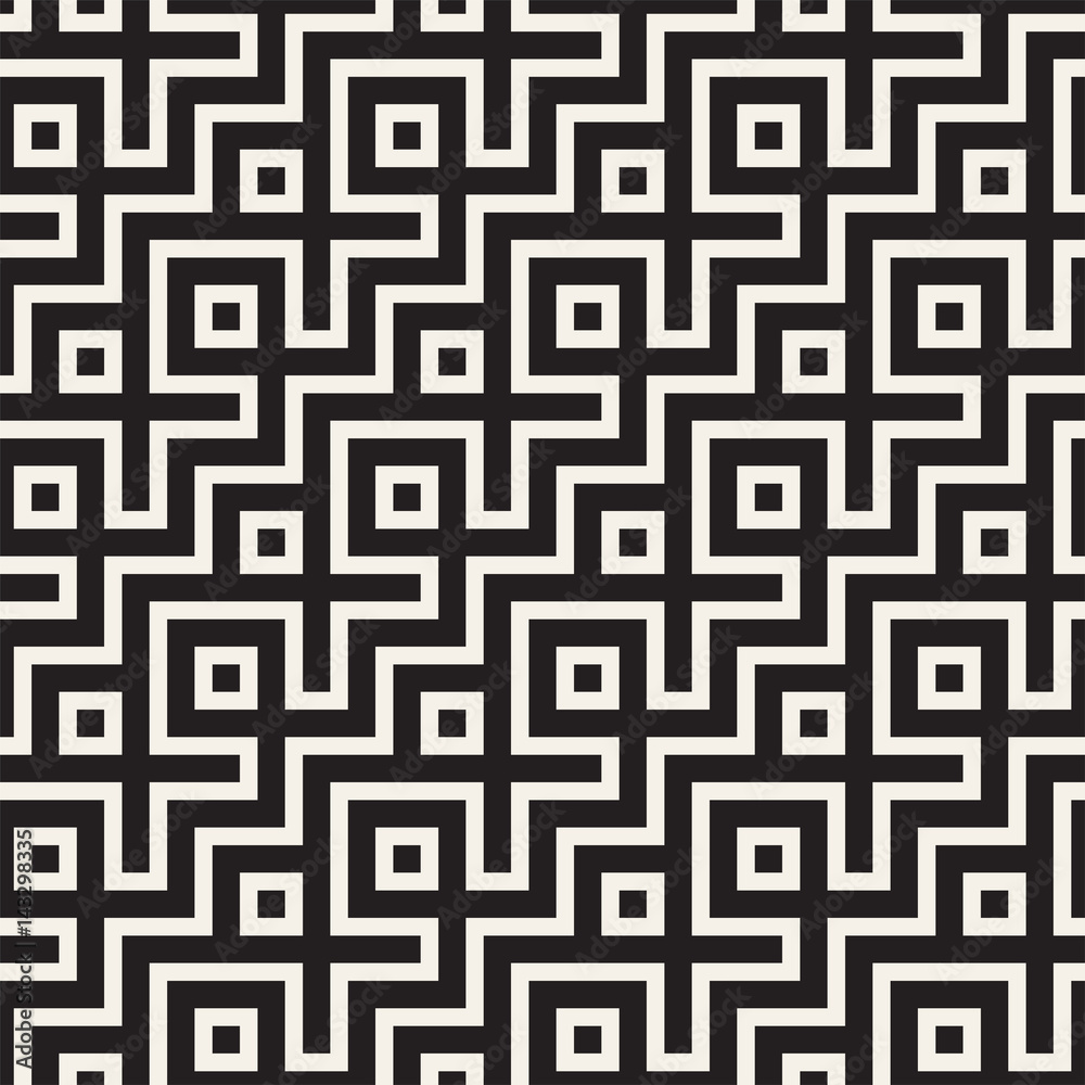 Maze Tangled Lines Contemporary Graphic. Abstract Geometric Background Design. Vector Seamless Pattern. Maze Tangled Lines Contemporary Graphic. Abstract Geometric Background Design. Vector Seamless Pattern.