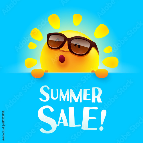 Summer Sale! Summer sun with big sign