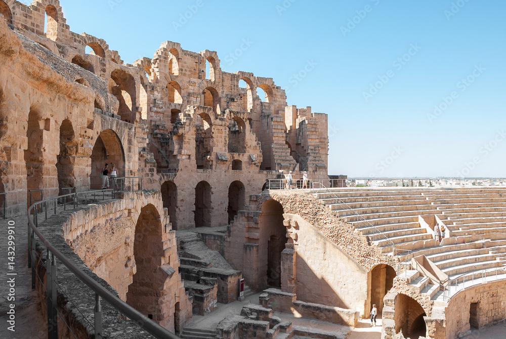 Ruined Colosseum in Tunisia, El Jem