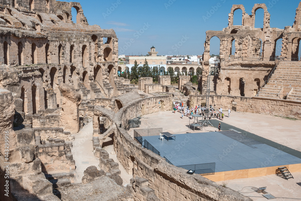 Ruined Colosseum in Tunisia, El Jem