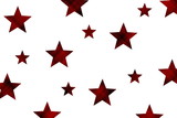 White background with red and black checkered stars