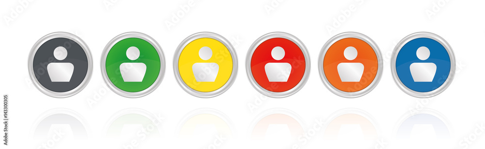 Silberne Buttons, bunt - Avatar Nutzer Silberne Buttons, bunt - Avatar Nutzer