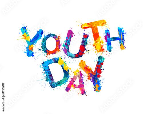 Youth day. Splash paint