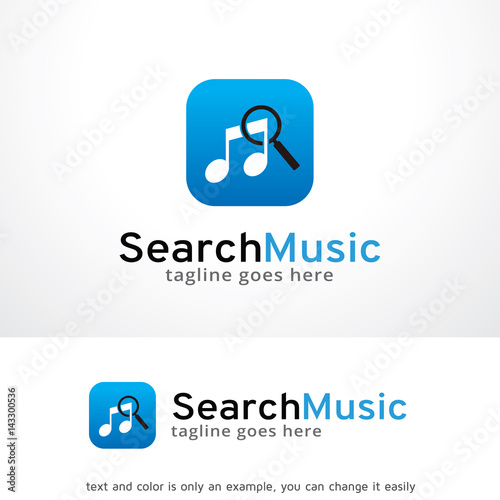 Search Music Logo Template Design Vector, Emblem, Design Concept, Creative Symbol, Icon