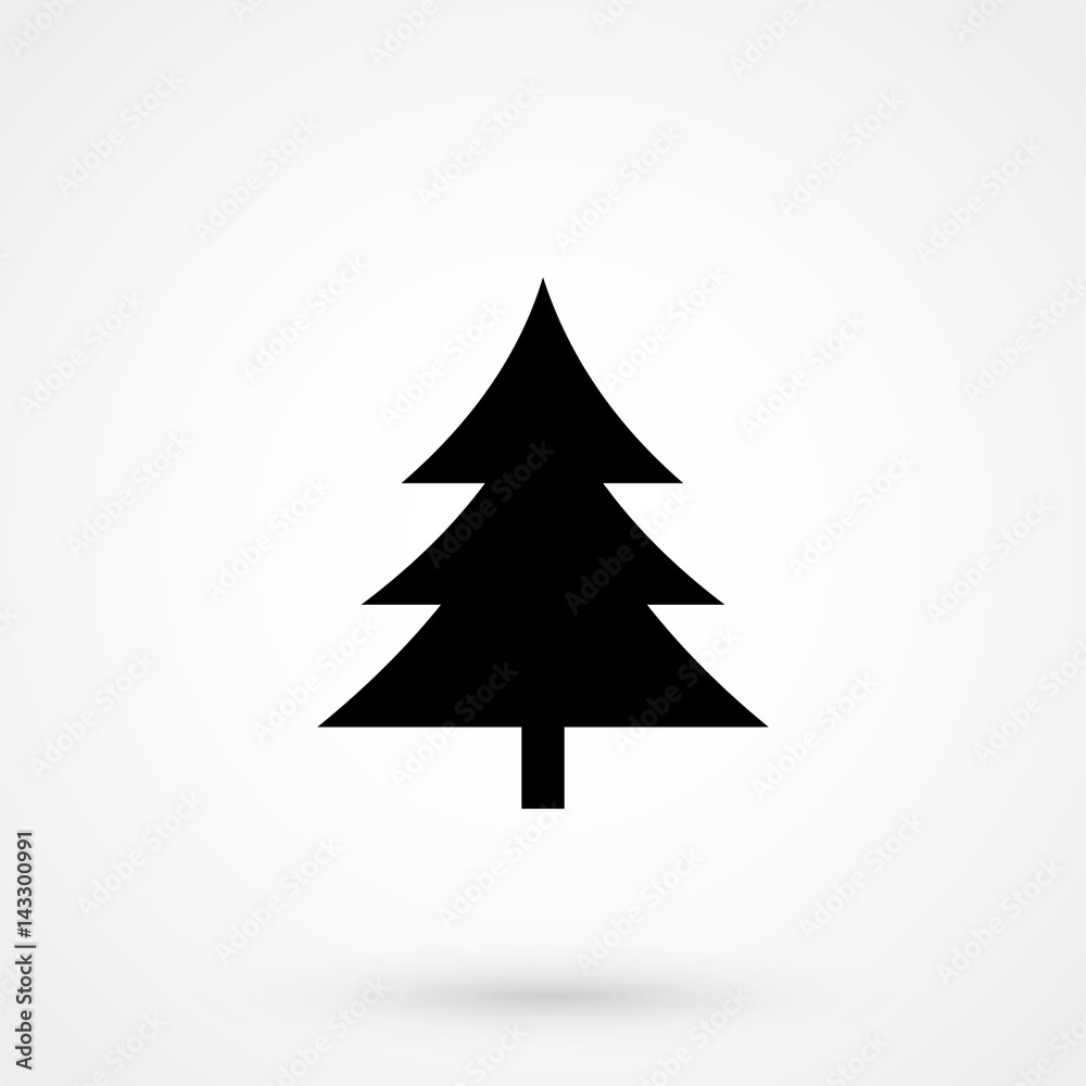 Fir-tree icon isolated on white background. Fir-tree vector logo. Flat design style. Fir-tree icon isolated on white background. Fir-tree vector logo. Flat design style.