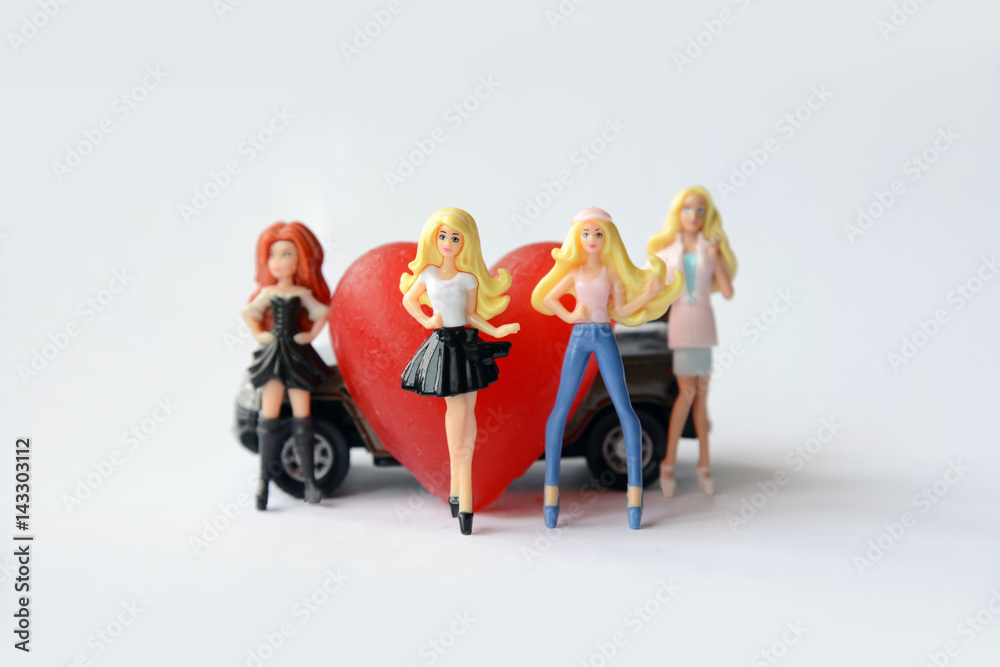 Naklejka premium Hot dating agency staff