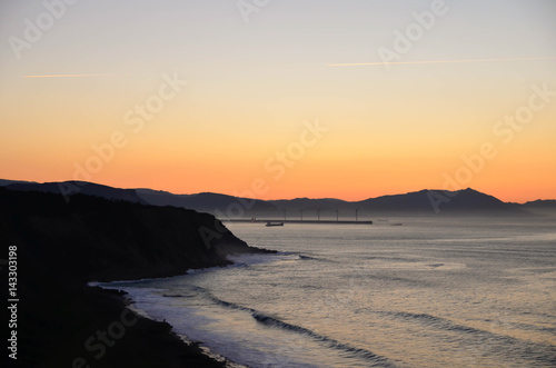 Sunset on the Basque coast, Getxo, Vizcaya, Basque Country