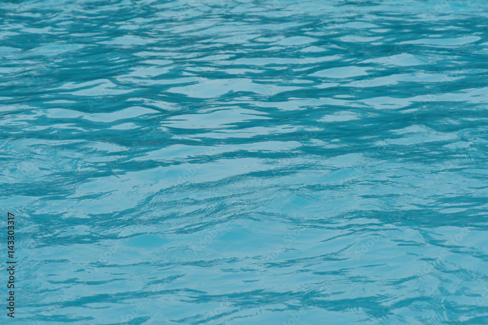 Blue water surface and ripple wave in pool Blue water surface and ripple wave in pool