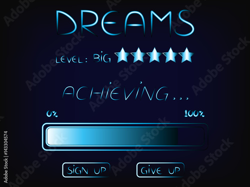 Achieving dreams task with progress bar
