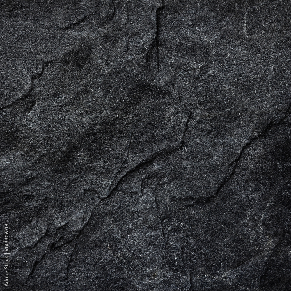 Naklejka premium Dark grey black slate background or texture.
