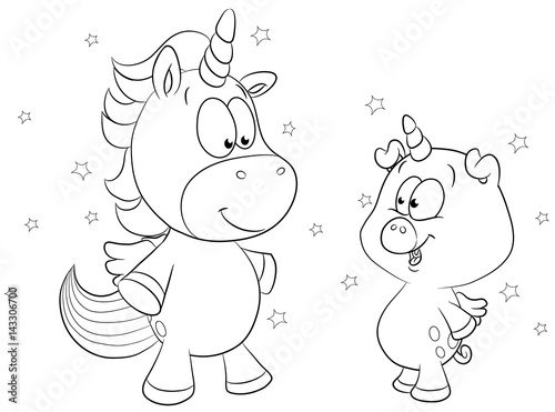 Einhorn und Schweinhorn Vektor Illustration