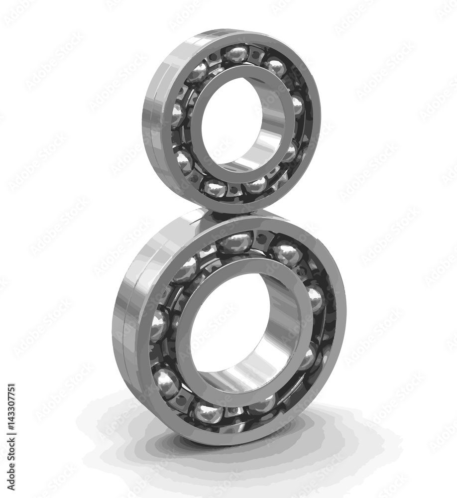 Bearings. Image with clipping path Bearings. Image with clipping path