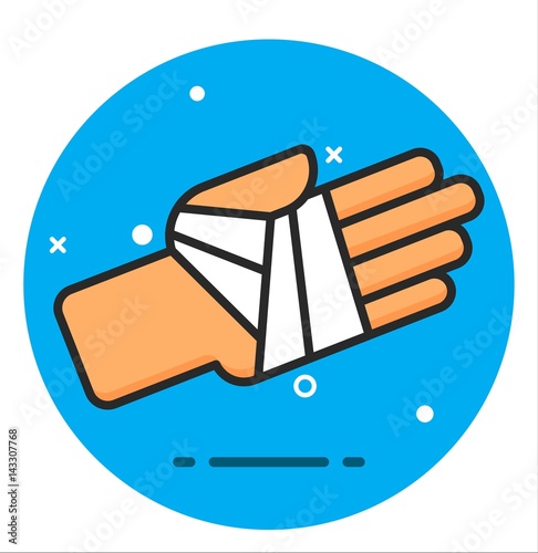 Icon for bandaged hand