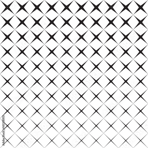 Abstract black and white pattern of rhombuses, halftone, background