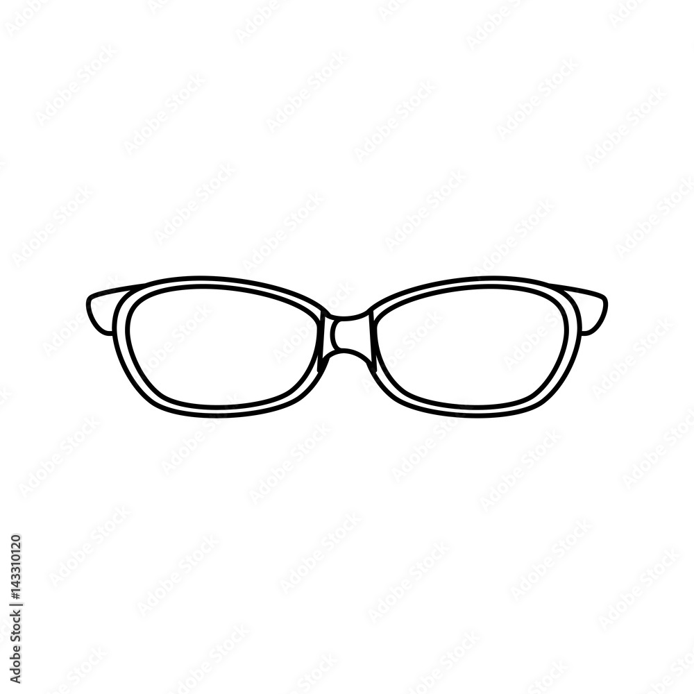 Fototapeta premium eye glasses isolated icon vector illustration design