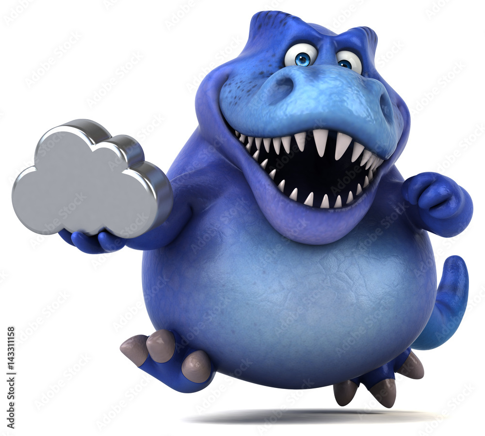Fun dinosaur - 3D Illustration Fun dinosaur - 3D Illustration