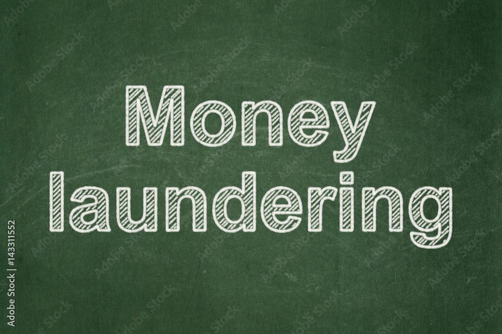 Fototapeta premium Money concept: Money Laundering on chalkboard background