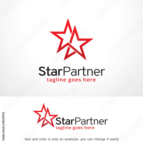 Double Star Logo Template Design Vector, Emblem, Design Concept, Creative Symbol, Icon