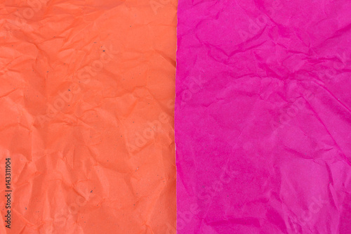 pink and orange crumpled paper texture background