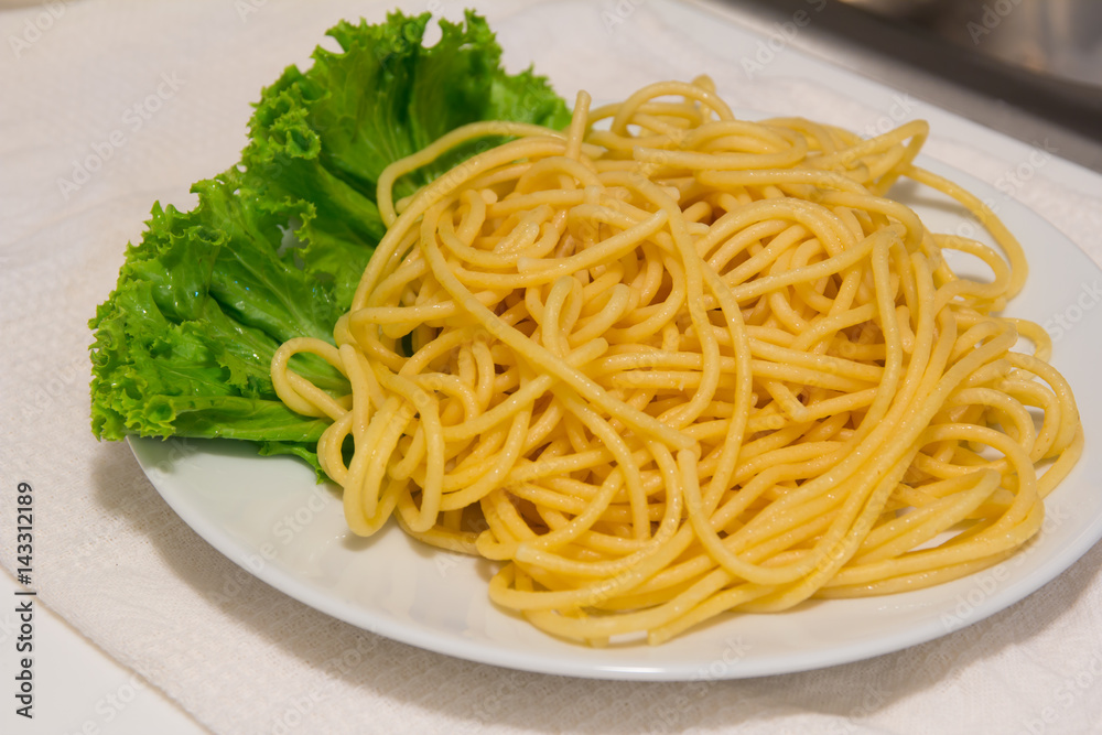 Close up spaghetti on plate. Close up spaghetti on plate.