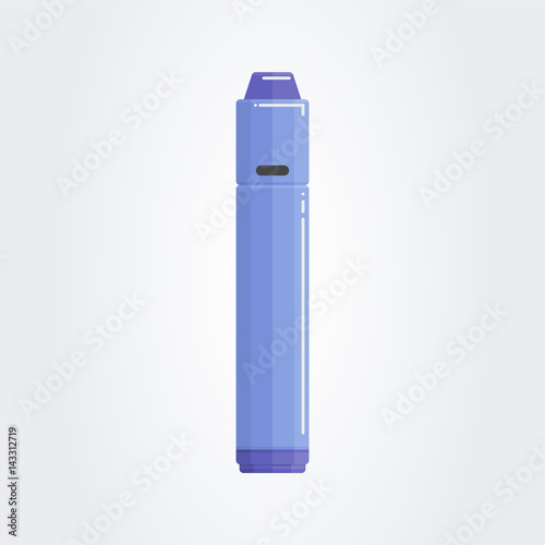 Colored flat vaping device. Part of big set.