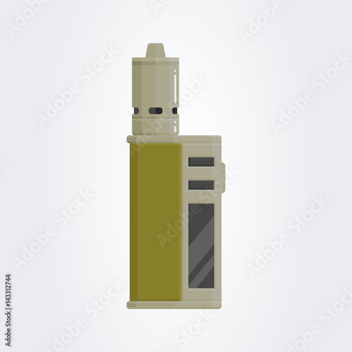 Colored flat vaping device. Part of big set.