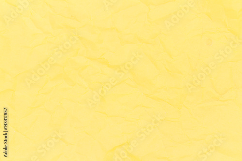 yellow crumpled paper texture background