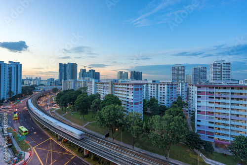 Canvas Print Singapore mass rapid train (MRT) Buona Vista station