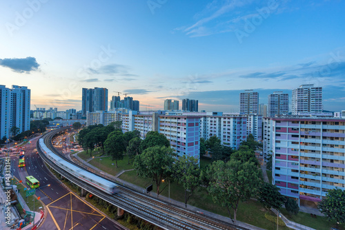 Singapore mass rapid train (MRT) Buona Vista station. The MRT has 106 stations and is the second-oldest metro system in Southeast Asia.