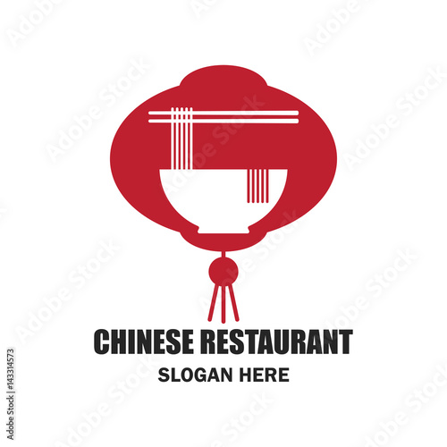 chinese restaurant / chinese food logo with text space for your slogan / tagline, vector illustration