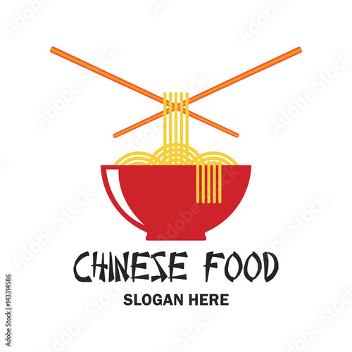 chinese restaurant / chinese food logo with text space for your slogan / tagline, vector illustration