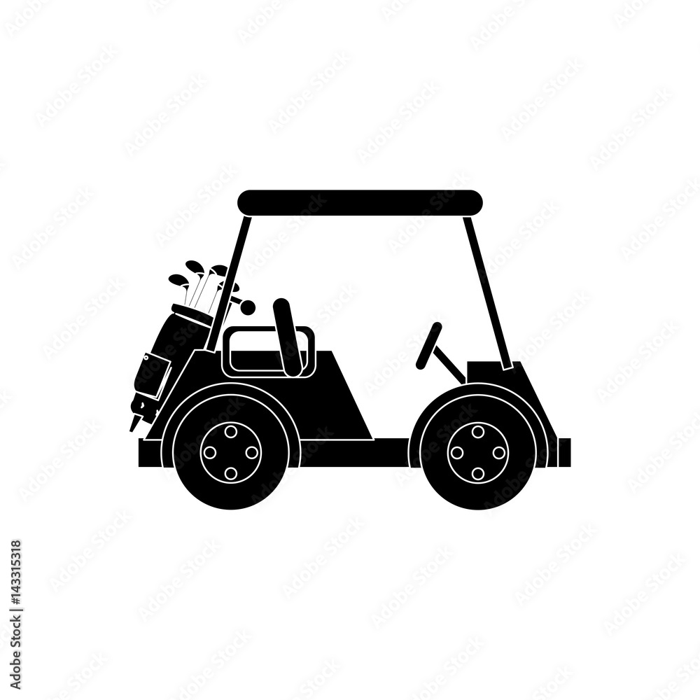 golf cart isolated icon vector illustration design