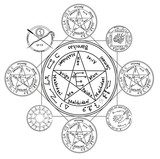 Occult ancient magic symbol. A vector element.