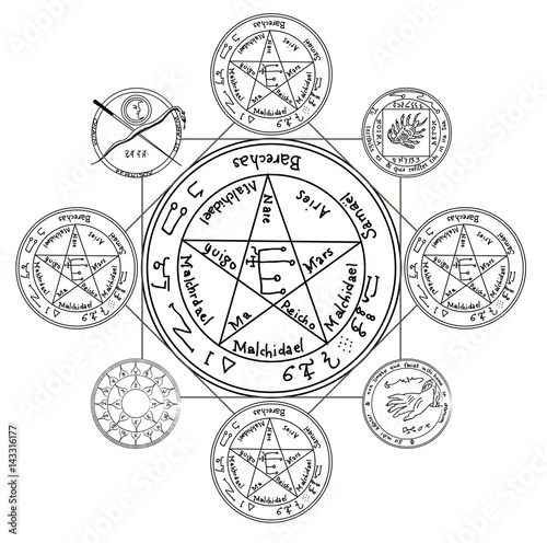 Occult ancient magic symbol. A vector element.