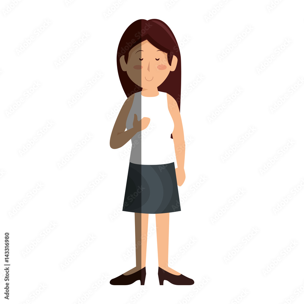 young woman avatar character vector illustration design young woman avatar character vector illustration design