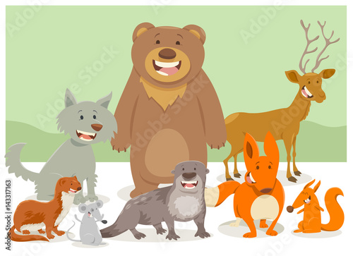 wild animal characters group