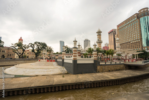 Islamic architecture of the Masjid Jamek mosque photo