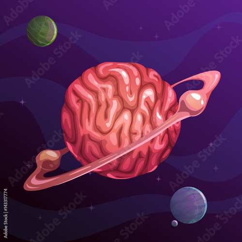 Fantasy brain planet.